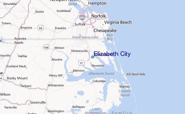Elizabeth City Tide Station Location Guide.