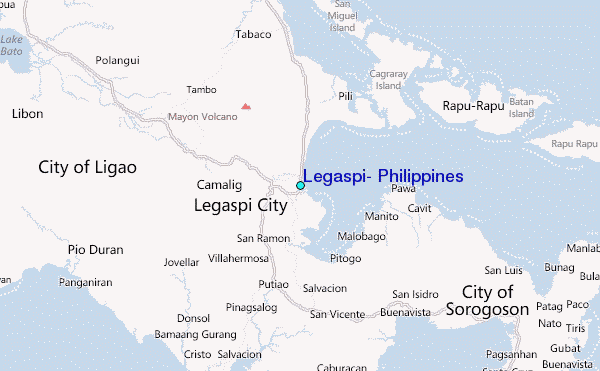 Legaspi Philippines Tide Station Location Guide Legaspi 