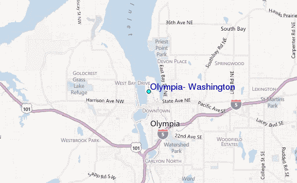 Olympia Washington Tide Station Location Guide.