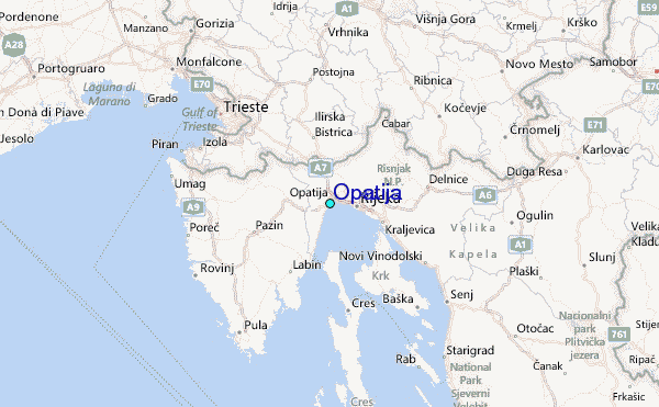 Opatija tide station location guide