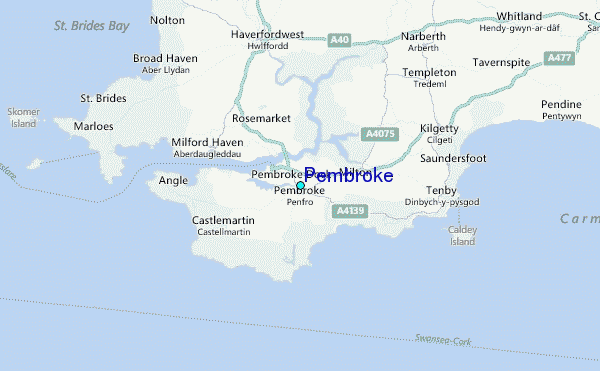 Pembroke Tide Station Location Guide.
