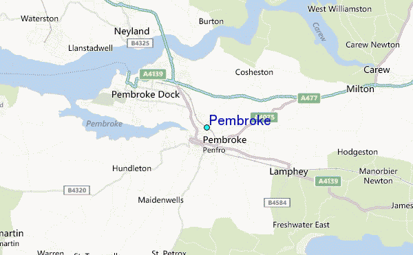 Pembroke Tide Station Location Guide.