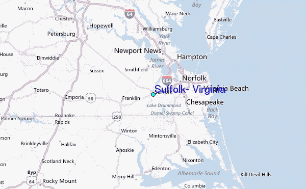 Suffolk Virginia Tide Station Location Guide.