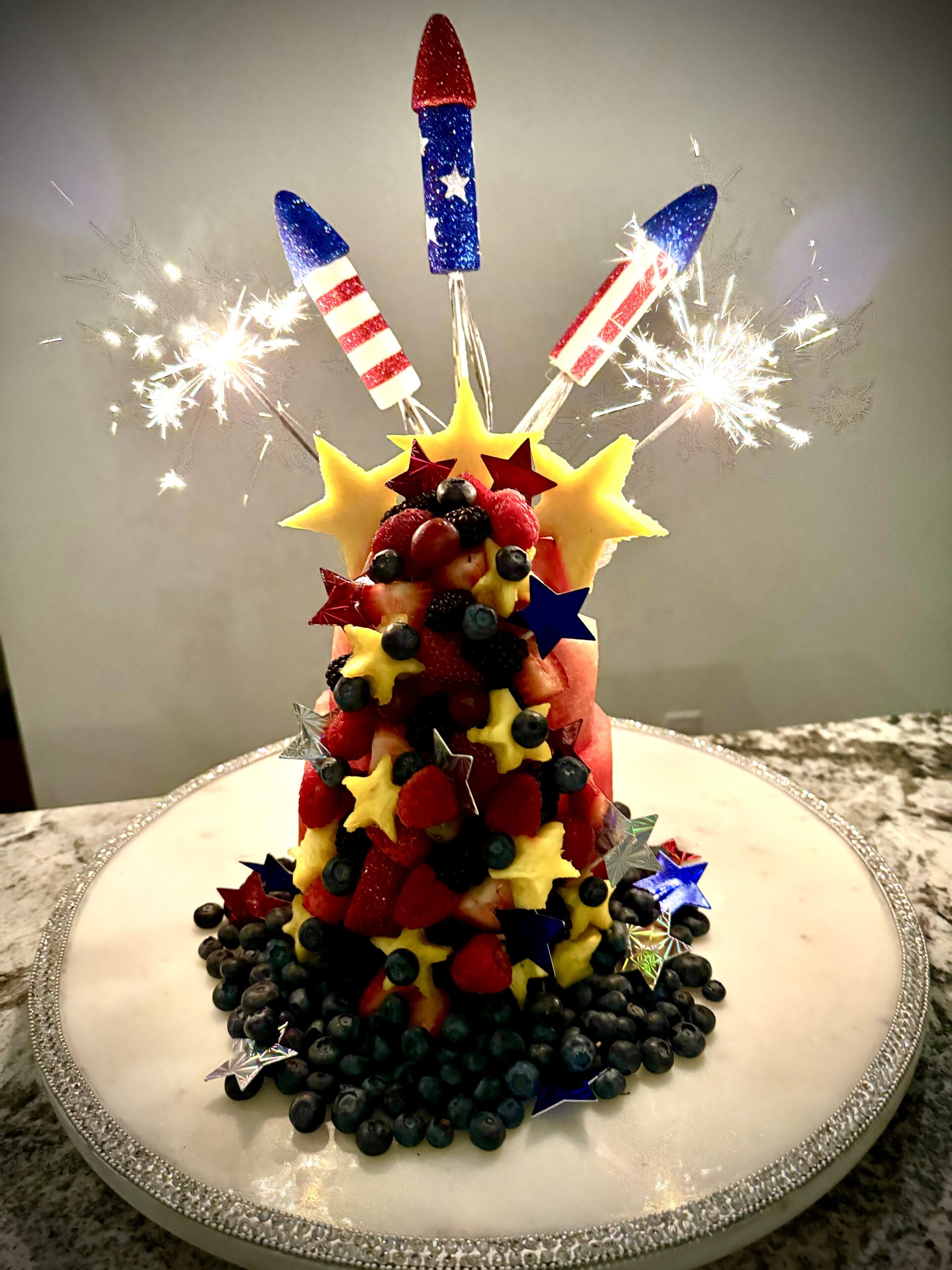 4th of july snacks - watermelon cake