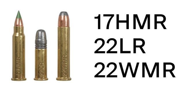 .17 HMR. .22 LR, .22 WMR