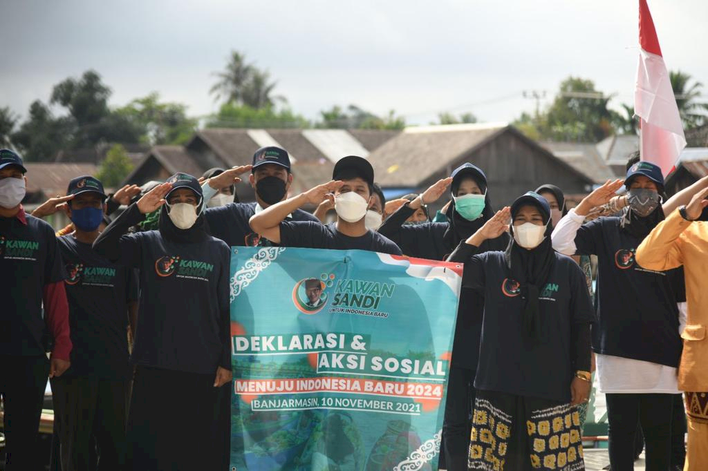 Relawan Kawan Sandi Banjarmasin Deklarasi Dukung Sandiaga Uno Capres 2024