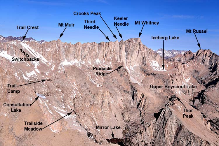 Mt Whitney Hiking Trail Map Mount Whitney Hike BPJN 
