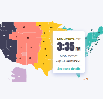 US Time Zone Map Us Time Zone Map 
