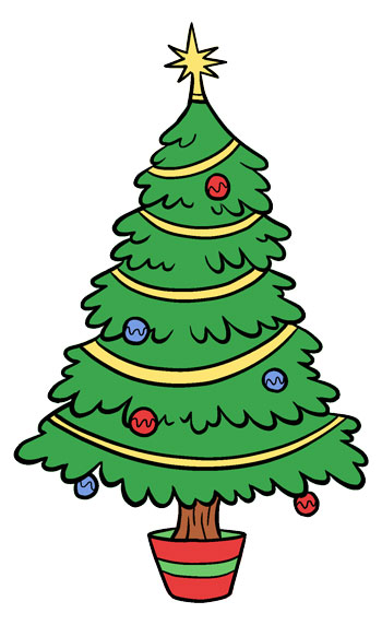 Christmas-Tree-Clip-Art-color-350 - Tim's Printables