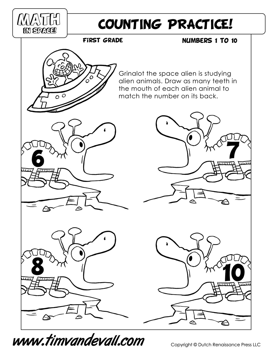 counting numbers 1 10 tims printables