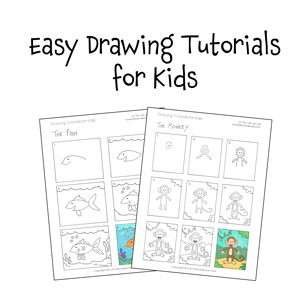 easy drawing tutorials for kids printable drawing lessons