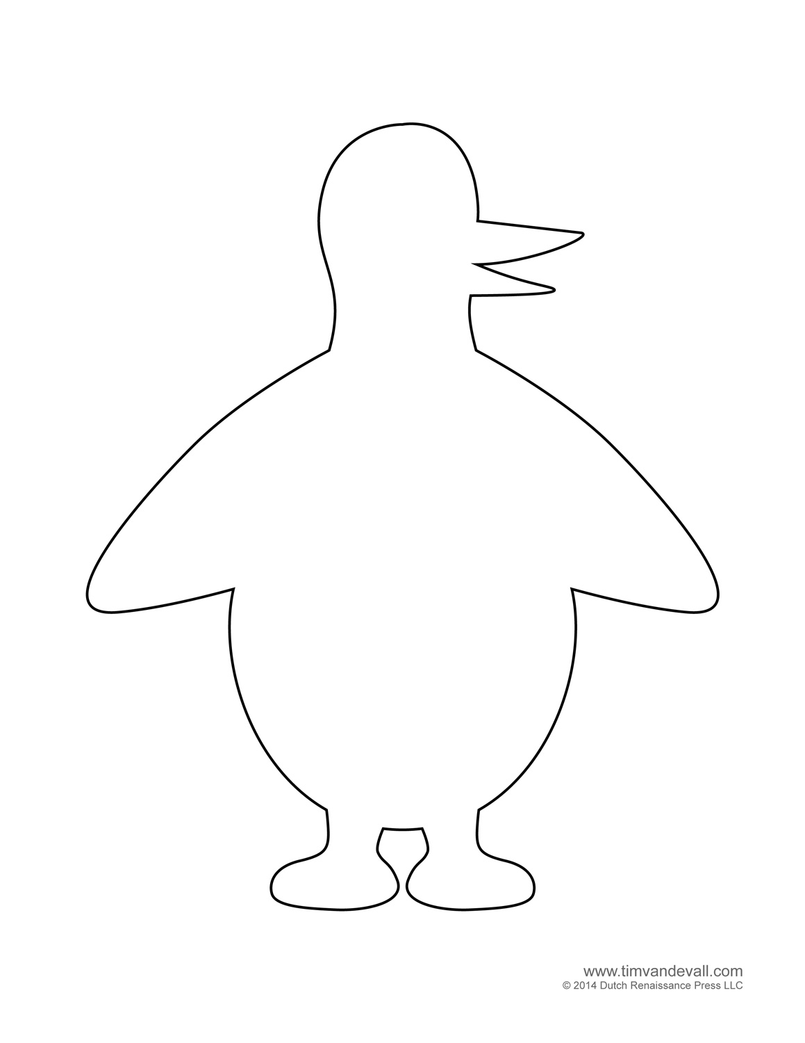 Penguin Template, Coloring Pages, Clipart Pictures and Crafts