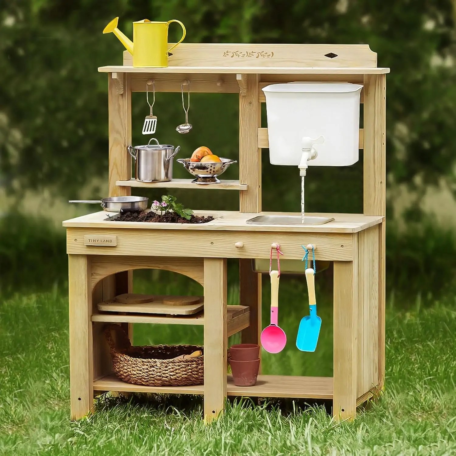 Mud Kitchen For Kids Outdoor Wooden Play Kitchen By Tiny Land