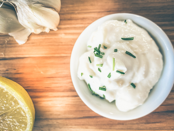 2 tablespoons olive oil ; Roasted Garlic Lemon Yogurt Dip Tiny Red Kitchen