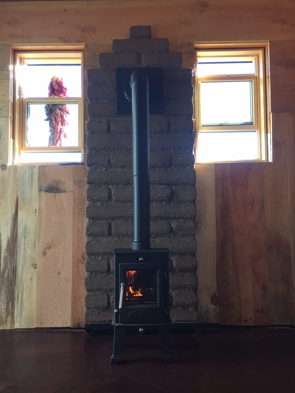 Heat Shield Wood Stove