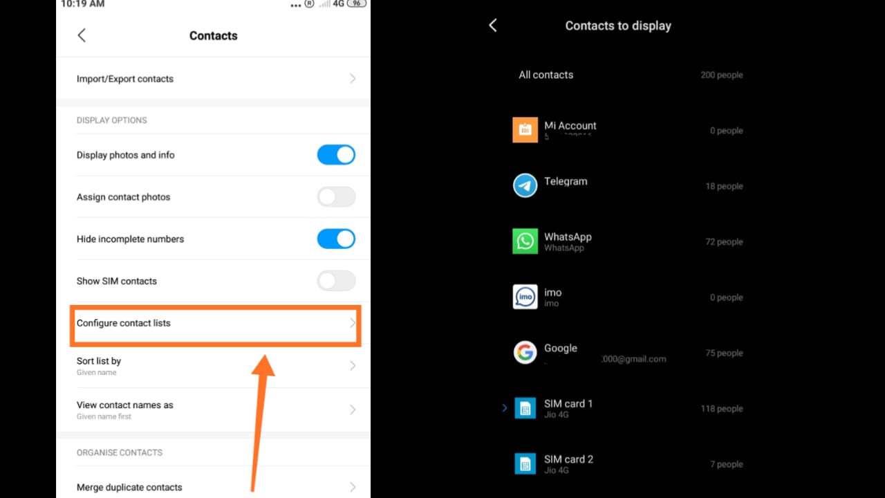 contact backup in gmail