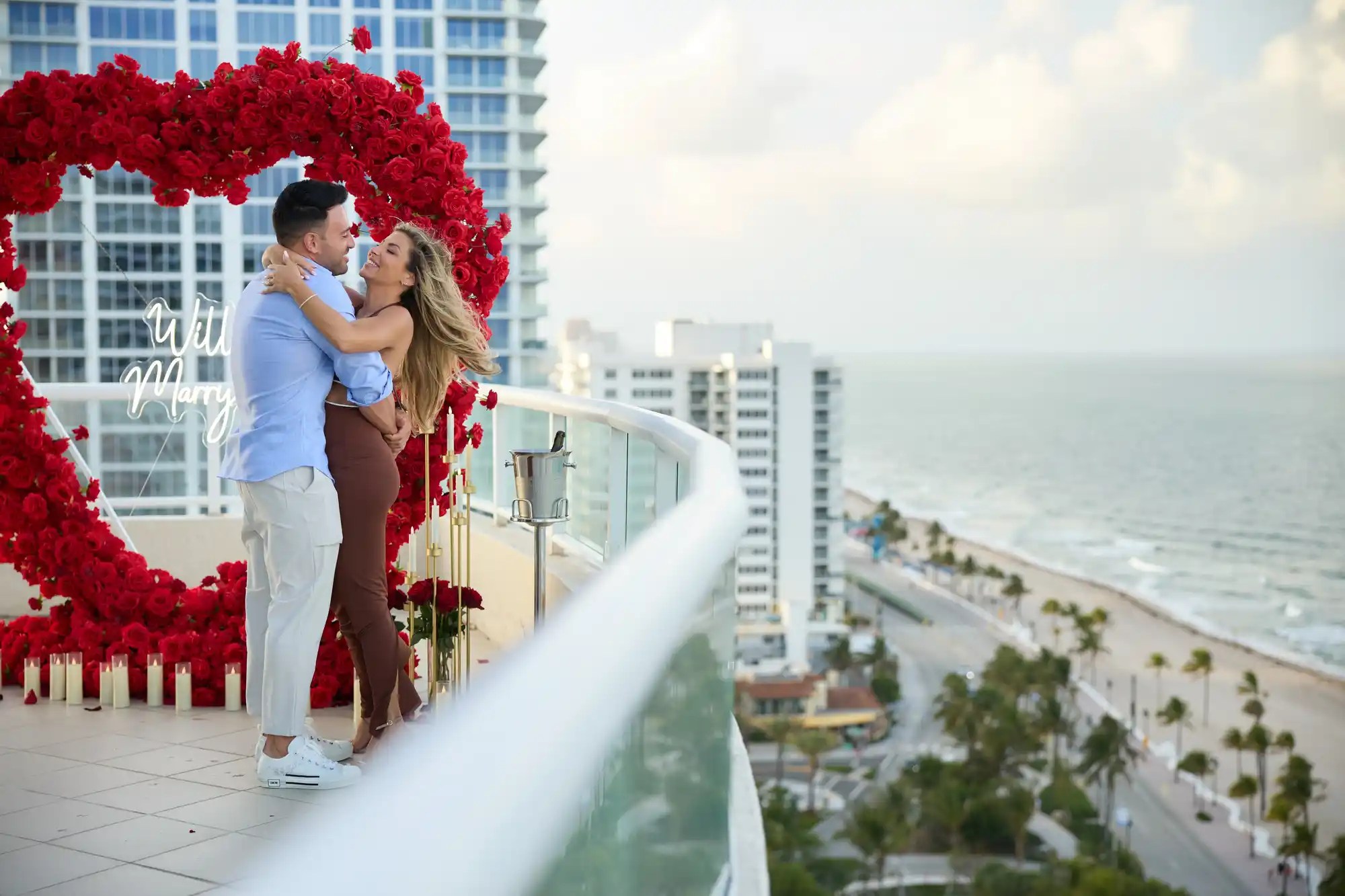 Rooftop Proposal - Big Heart - Miami and Ft. Lauderdale Florida