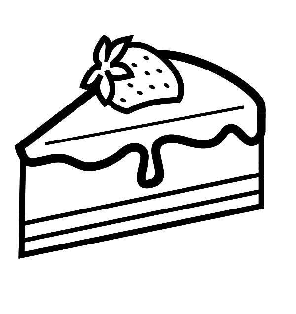 strawberry cake slice coloring pages strawberry cake
