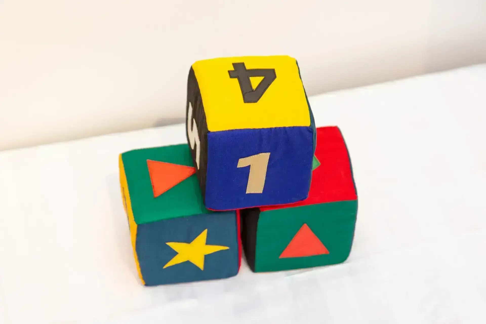 Soft Number Cubes – Set of 3 Plush Learning Blocks – Toddle Care