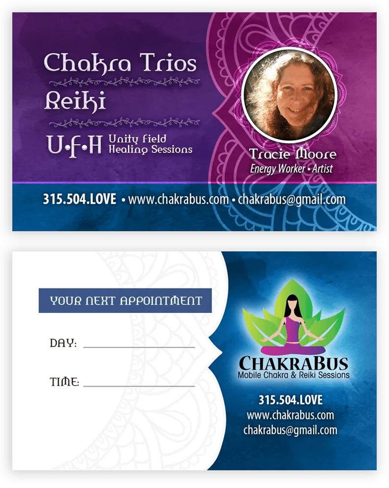 Chakra Bus Business card graphic