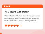 Random Nfl Team Generator