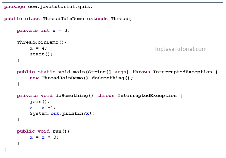 Java Puzzle on Thread join TopJavaTutorial