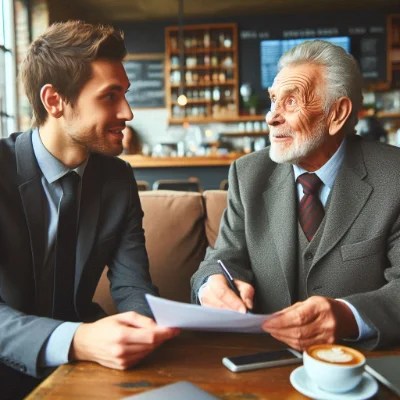 Older worker mentoring younger workers