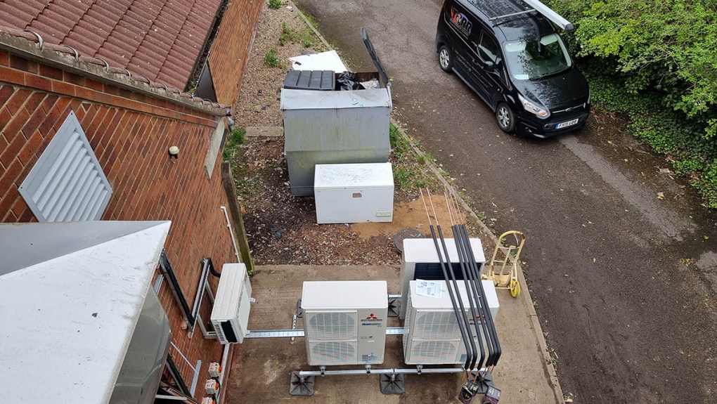 Birds eye view of the condensers