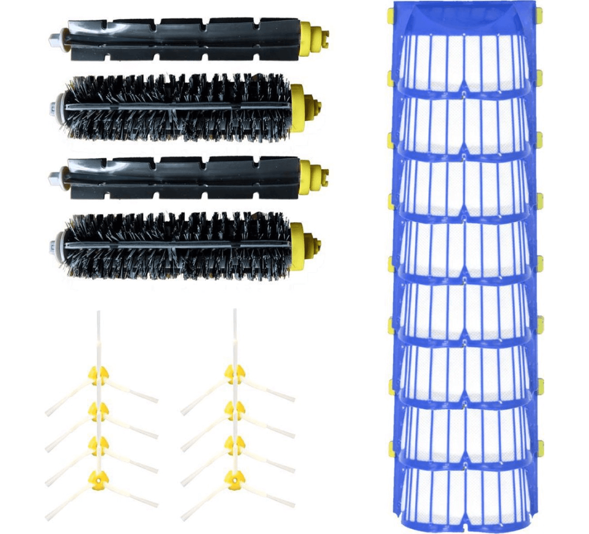XXL Set iRobot 600 610 620 630 640 650 660 595 585 564 552 AeroVac Filter Bürste Seitenbürste
