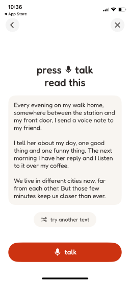 Voice Setup Paragraph