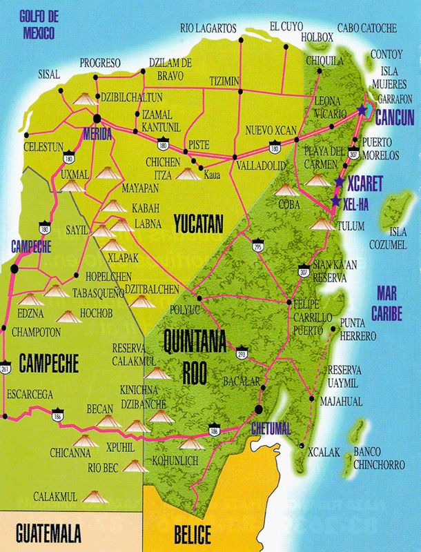 Yucatan carte
