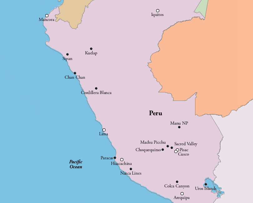 25 Must See Attractions In Peru Map Touropia Peru Map 