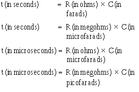Rc Time Constant