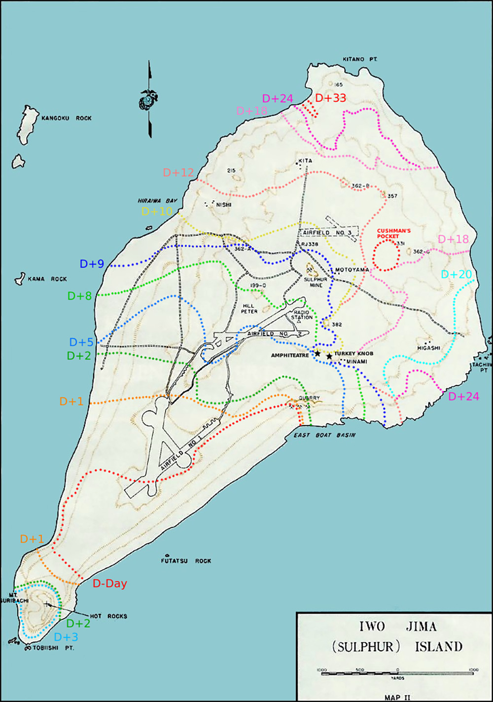 Iwo Jima Memorial Map 