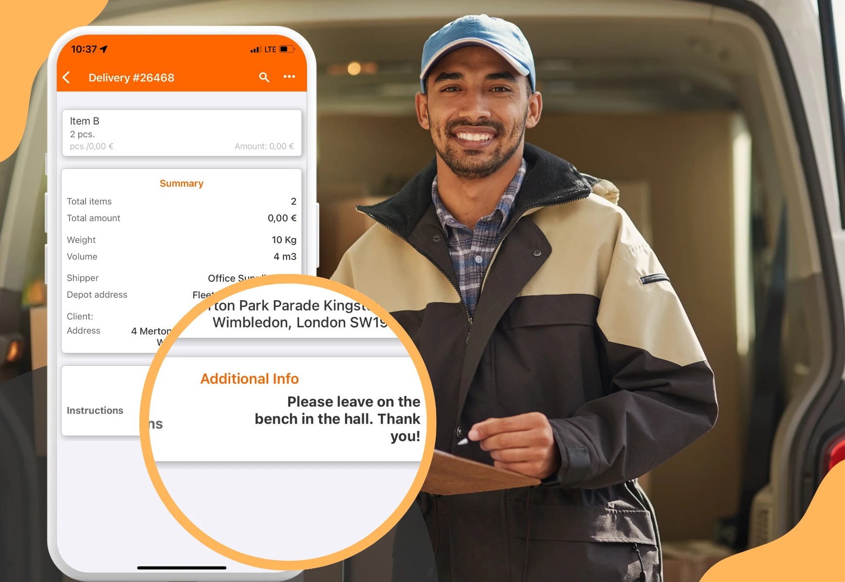 Updated delivery tracking: order status timeline & delivery