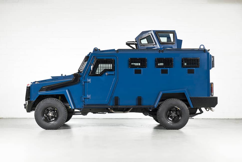 The INKAS Hudson APC armoured carrier: 8 passengers, 1 turret operator