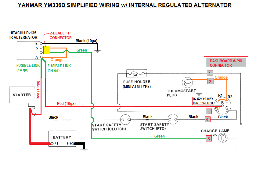 Kubota alternator wiring diagram