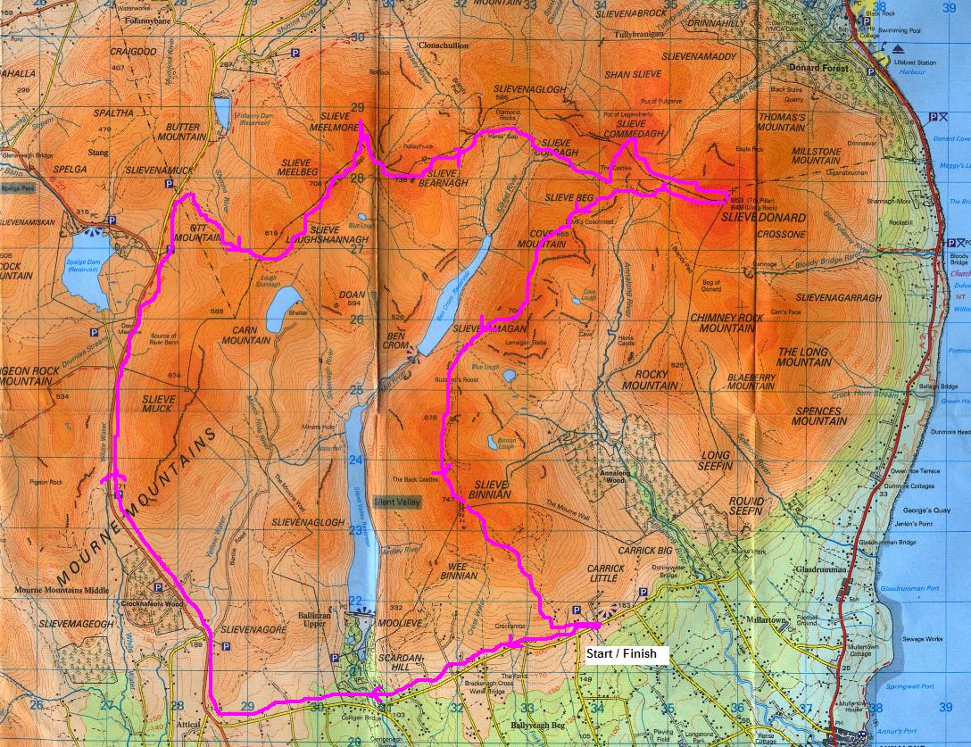 Mountain Bike Trail Mourne 7 Sevens Down Trailbadger Com