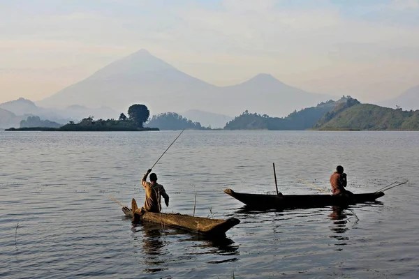 People fishing on congo river
