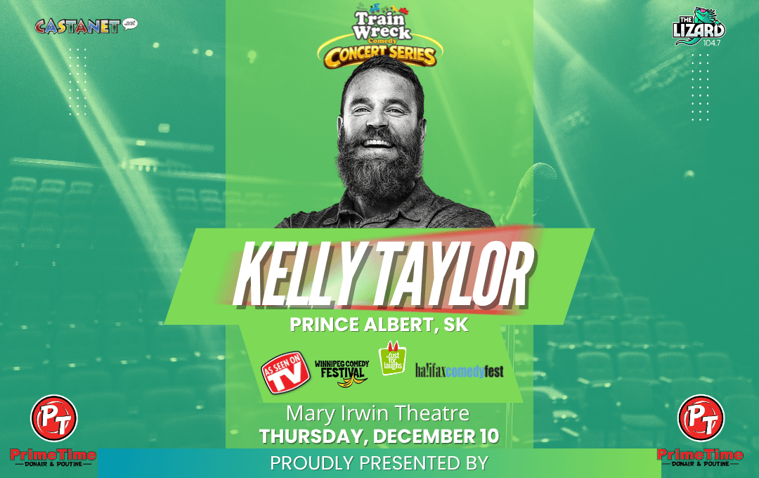 Train Wreck Comedy Concert Series Kelly Taylor December 10, 2026 Mary Irwin Theatre Rotary Centre for the Arts Stand-Up Comedy Kelowna, BC