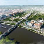 Nová stanice se přiblíží k Negrelliho viaduktu. Vizualizace: Správa železnic