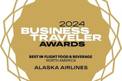 Společnost Alaska Airlines je hrdá na to, že byla jmenována vítězem ceny Business Traveller North America Award 2024 za nejlepší jídlo a nápoje na palubě.
