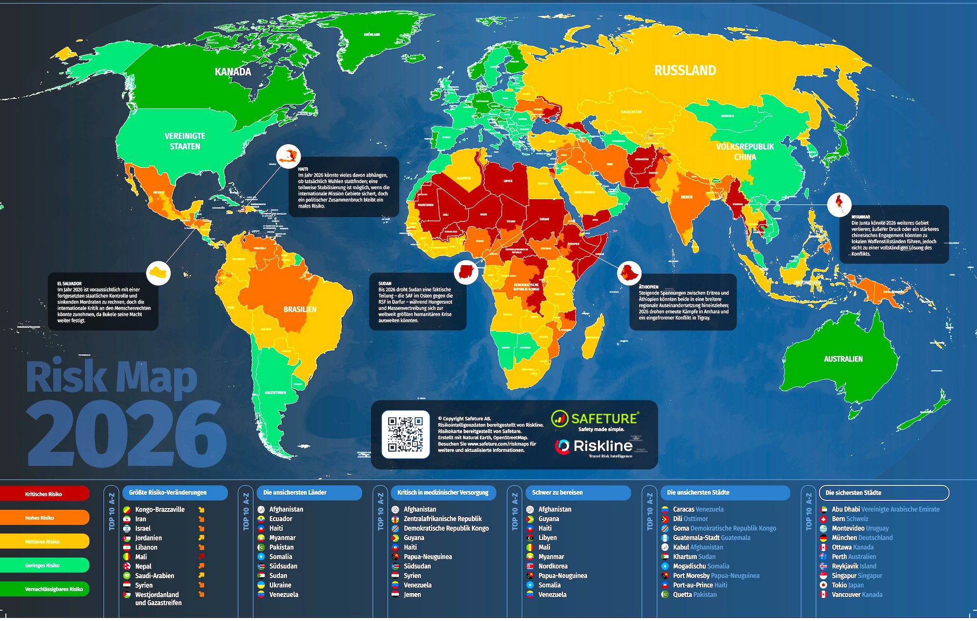 Risk Map 2026 Gef Hrliche L Nder St Dte Safeture Risk Map 2026 