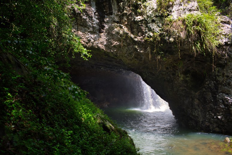 Outside the cave looking in taking nature walks on the Gold Coast.