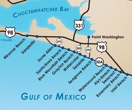 Rosemary Beach Florida Map.