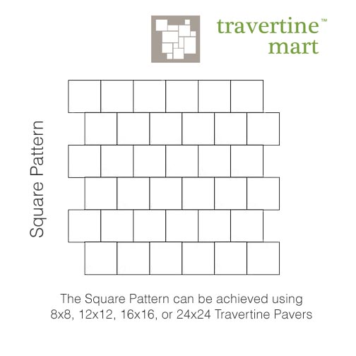 Travertine Mart Square Pattern