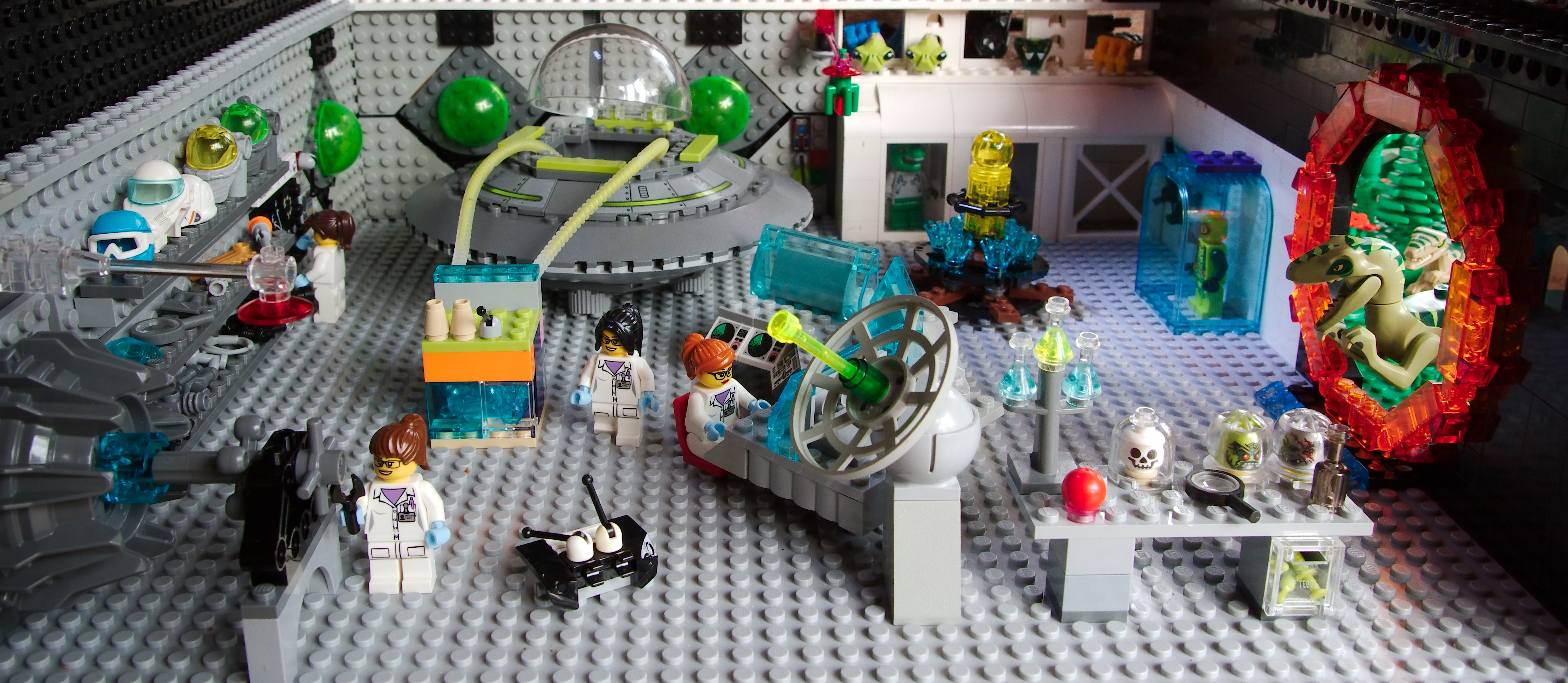Lego pieces in laboratory