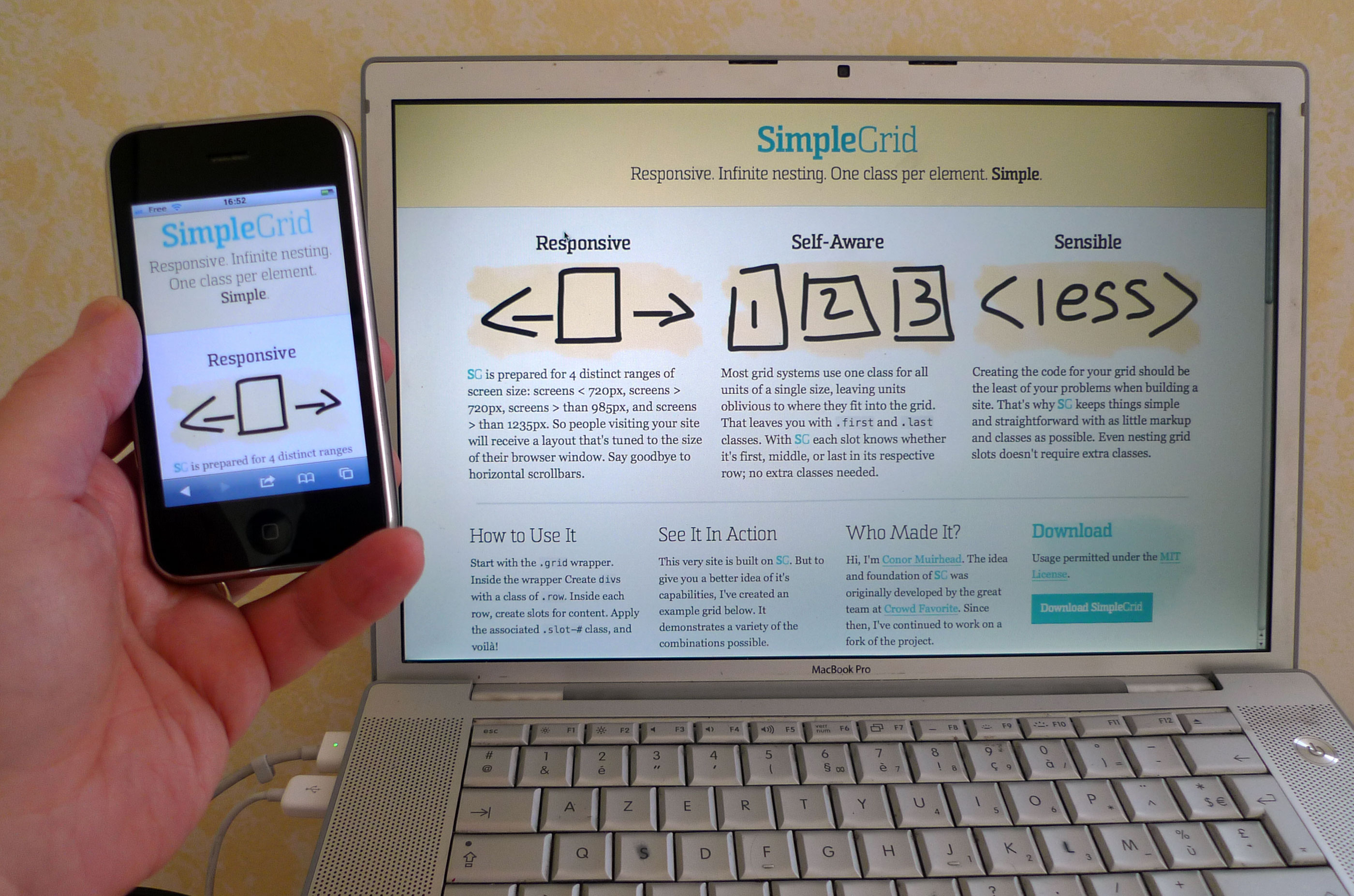 Laptop and smartphone