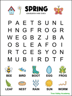 difficult spring word search puzzle for kids free printable