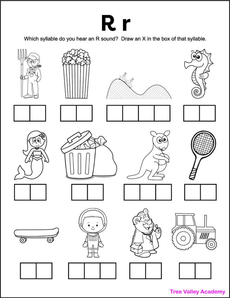 Letter r sound worksheets